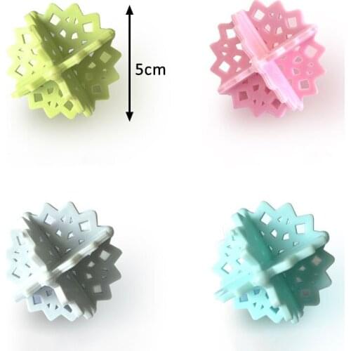4Pcs/Set Snowflake Shape Dry Laundry Products Clean Tools Softener Balls Reusable PVC Mix Color Dry Wash Ball