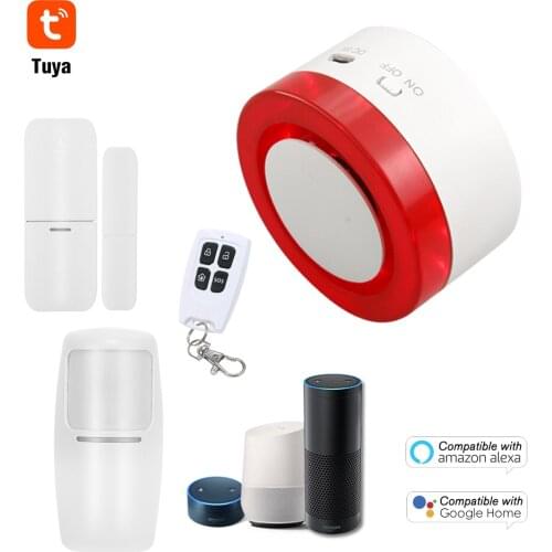 433MHz Wireless WIFI Gateway Host & Siren 2 in 1 Wifi Smart Security Alarm System Door Sensor Linkage Smart Switch & WIFI Camera