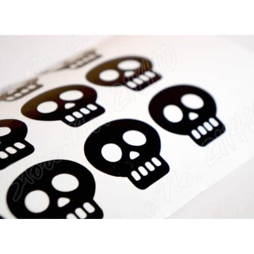 48 Skull Sticker Boys Party Decal Invitation Seals Envelope Seal Skull Decals Window Decal Removable vinyl Wall Decal B265