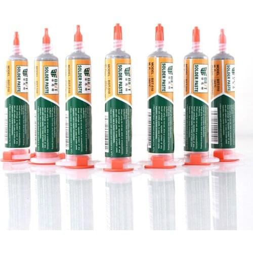 5Pcs 10CC Syringe Solder Paste Medium temperature 183 degree Tin Paste Soldering Flux for Phone PCB BGA Rework Repairing