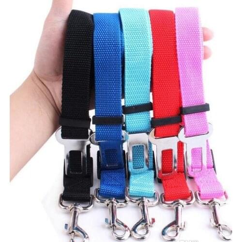 500pcs Hot Sale 6 Colors Cat Dog Car Safety Seat Belt Harness Adjustable Pet Puppy Pup Hound Vehicle Seatbelt Lead Leash