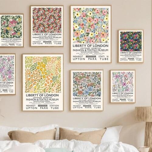 Abstract London Flowers Market Plants Fashion Boho Wall Art Pictures Canvas Painting Nordic Posters And Prints Living Room Decor