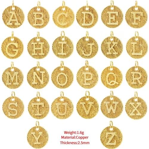 Electroplated Jewelry Accessories 26 English Letter Series Pendant Girls Jewelry Gift Simple Design Style Trend