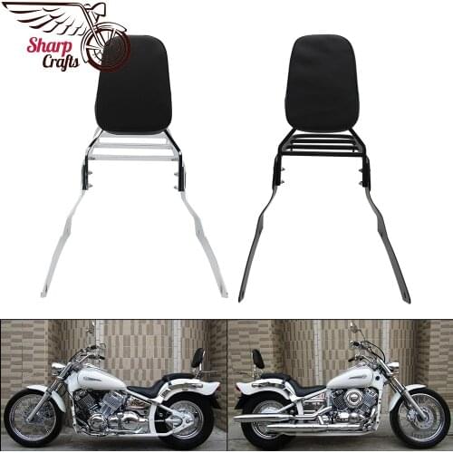 Motorcycle Accessories Backrest Sissy Bar Luggage Rack For Yamaha Dragstar Vstar Custom DS400 DS650 XVS400 XVS650 1996-2011
