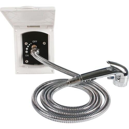 White RV Exterior Shower Box Kit Boat Marine Camper Motorhome Caravan Accessories