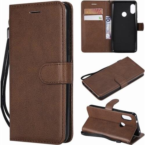 Cases For Xiaomi Redmi S2 Y3 Cover Case Luxury Wallet Flip Magnetic Closure Vintage Plain Leather Phone Bag On Xiomi Redmi S2 Y3