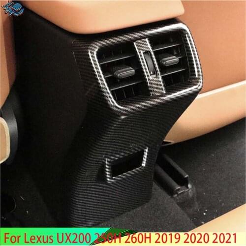 For Lexus UX200 250H 260H 2019 2020 ABS Plated Armrest Box Rear Air Vent Frame Trim Cover