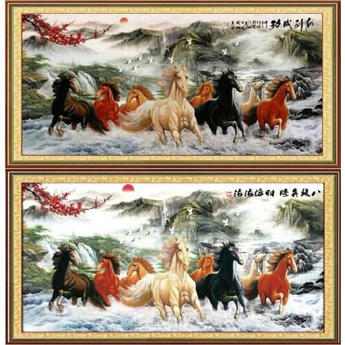 Completed finished Lucky horse cross stitch for kit embroidery X02 no frame TC18