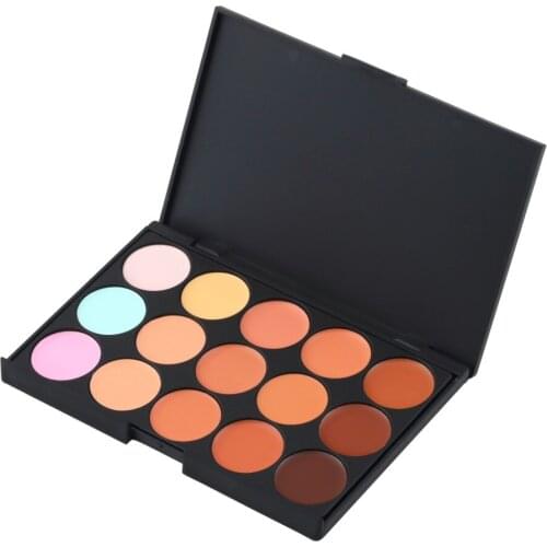 Natural Professional 15 Colors Face Concealer Corrector Facial Care Camouflage Makeup Tool Cosmetic Cream Contour Palette