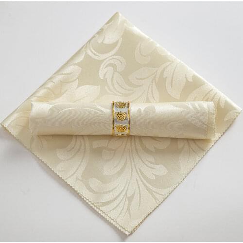 A 10pcs/lot Polyester 48cm Square Table Cloth Napkins For Wedding Birthday Decoration Colored Napkin Fabric Embroidered