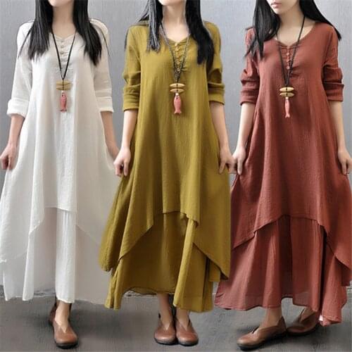 Linen Maternity Dress Maternity Clothes 2021 Autumn Fake Two-piece Pregnant Women Long Sleeve Dress Vestidos Pregnancy Clothings
