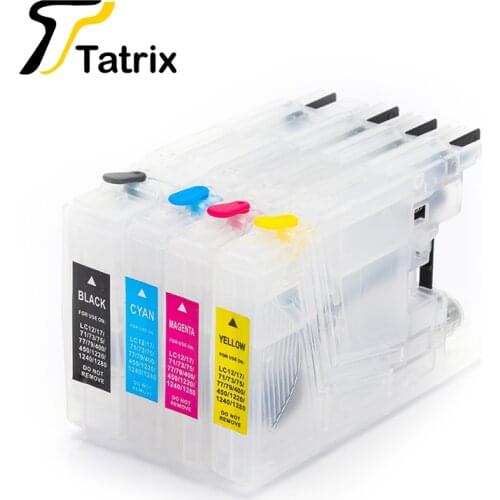 Tatrix LC12 LC17 LC71 LC73 LC75 LC1240 LC1280 Refillable Ink Cartidge For BROTHER MFC-J6510DW J6710 J6910DW J6710DW
