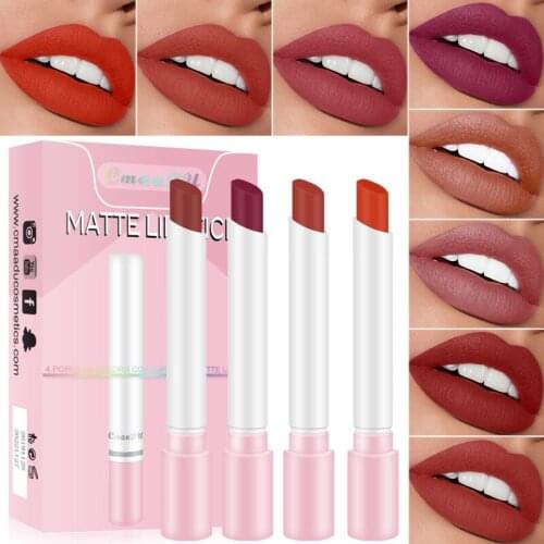 Creative Cigarette Lipstick Set 8 Colors Long Lasting Velvet Matte Lip Stick Portable Tobacco Tube Nude Red Lips Makeup