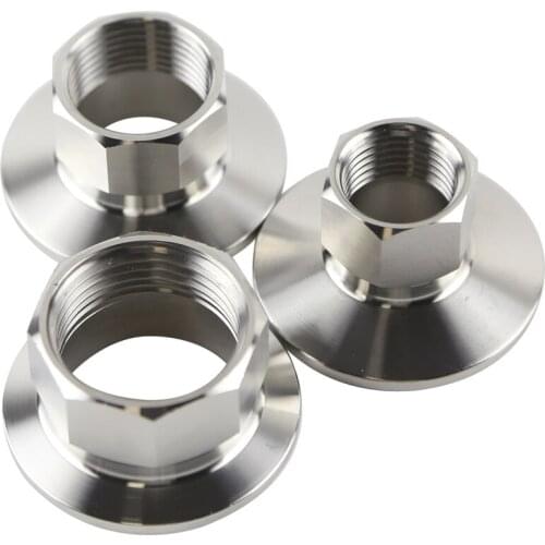 1/2" DN15-2"DN50 Stainless Steel SS304 Sanitary Male Female Threaded Ferrule OD 50.5mm fit 1.5" Tri Clamp