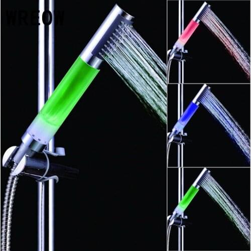7 Colors Led Shower Head Led Faucet Auto Changing Tap Nozzle Handheld Round LED Anion SPA Bathroom Shower Head Filter Faucet