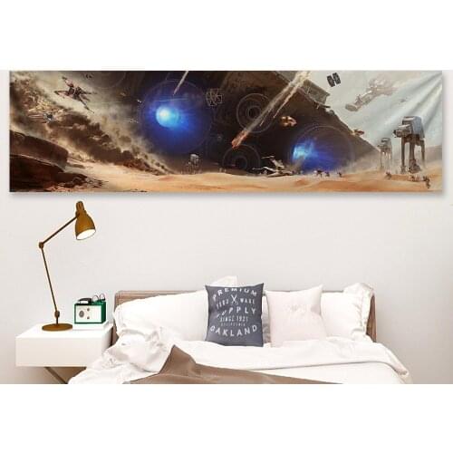 Science fi movie canvas poster decorative painting spaceship fighter wall art long painting art livingroom bedroom game painting