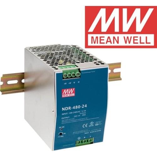 Original Mean Well NDR-480 series meanwell DC 24V 48V 480W Single Output Industrial DIN Rail Power Supply