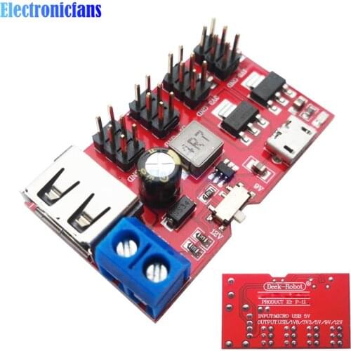 MINI USB Power Breakout DC To DC Power Supply Module Micro USB 5V To 1.8V-12V 1.8V 3.3V 5V 9V 12V Switch For Arduino