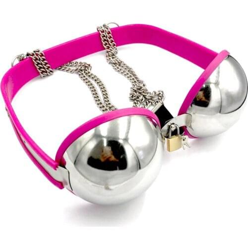 Sexy Stainless Steel Adjustable Bra/Brassiere Chastity Belt Female Chastity Device,Adult Game BDSM Bondage Sex Toys For Couples