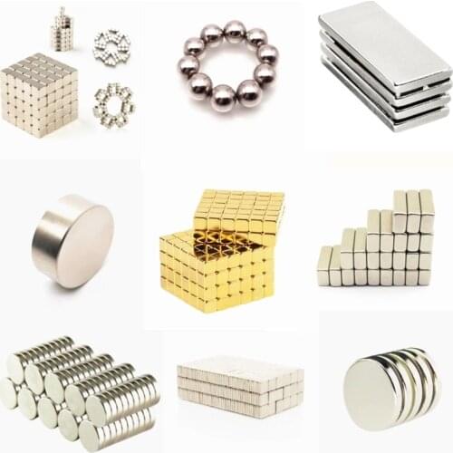 100-200pcs Strong Rare Earth Rectangular Magnets Neodymium Magneti Neodimio Calamita Potente Refrigerator Magnet Small Mini