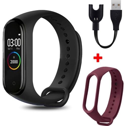 Smart Bracelet M4 Men Women Smart band Blood Pressure Fitness Tracker Sport watch Heart Rate Monitor Wristband For Android iOS