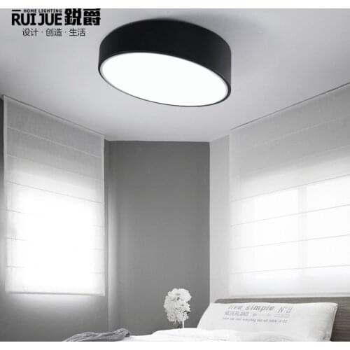 Modern minimalist circular dining room bedroom atmosphere den led iron personality acrylic ceiling lamps