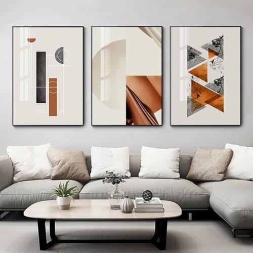 Frameless Modern Geometric Abstract Bedroom Murals Nordic Minimalist Living Room Background Decoration Dining Room Paintings
