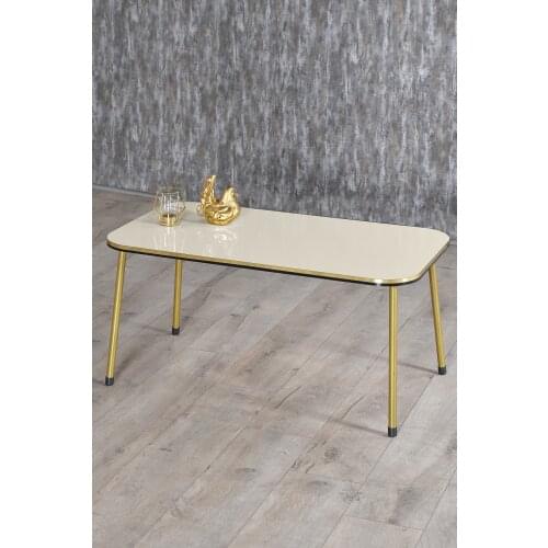 Medium Coffee Table Cream Metal Foot Kr Double Gold legs coffee table coffee table coffee table in the middle
