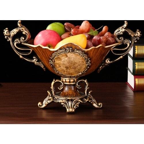 Wedding European household large fruit plate Retro Modern tea table living room creative high grade fruit basket dry fruit plate