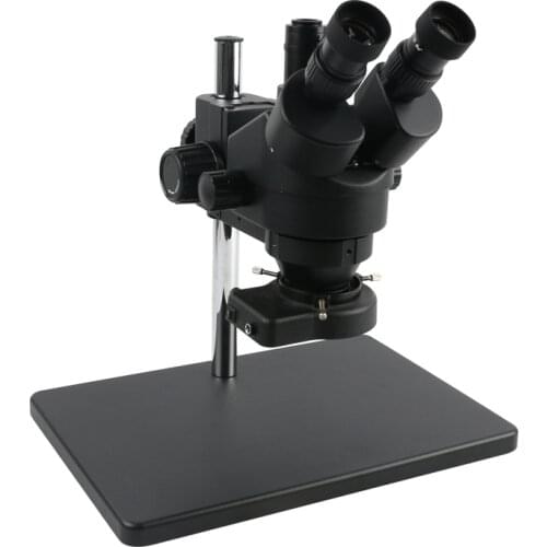 7X-45X Continuous Zoom Simul-focal Trinocular Stereo Microscope A1 Arm Head Ring Holder 56 Led Ring Light For Phone Board Repair