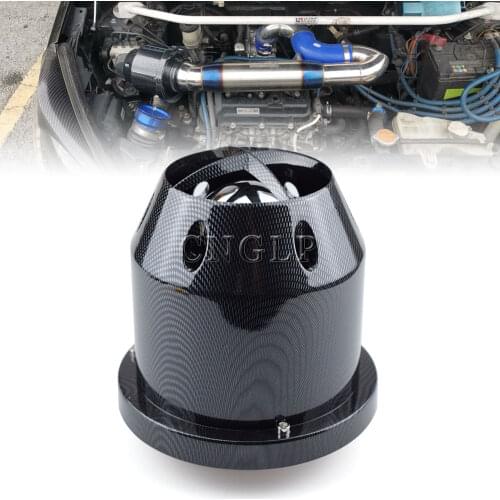 Universal 3'' 76mm Car Cold Air Intake Induction Air Filter Kit Car Air Filters for Auto Car Accessories Carbon Color