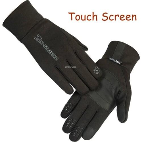 Touch Screen Cycling Gloves Men Women Mountain Bike Riding Sports Gloves Winter Hiking Fishing Bicycle Motorcycle Warm Gloves