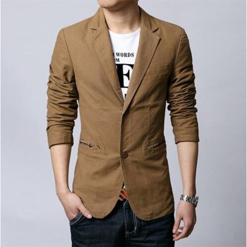 Spring Autumn New Single Breasted Suit Jacket Men Fashion Slim Blazer Black Casual Work Career Male Coats Tops Plus Size 6XL
