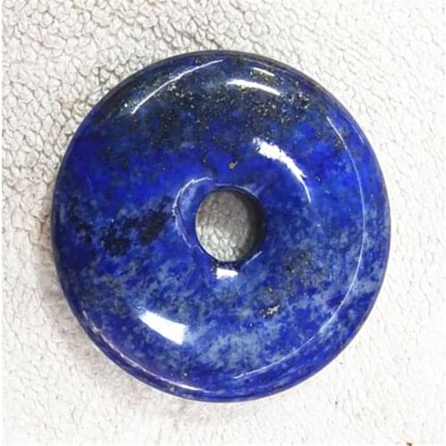 1PCS Nature Lapis Lazuli Stone Pendants Donuts Shape 25MM 30MM 40MM 50MM For Womens Necklace Making Accessories Top Fashions