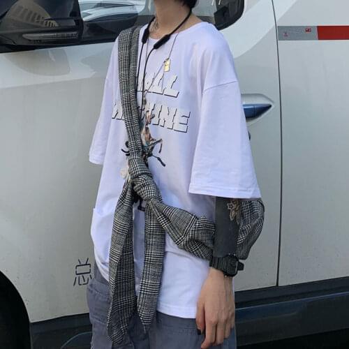 Women Bag Korean Plaid Cotton Bucket Cotton Casual Unisex Soft Zipper Shoulder Bag Crossbody Vintage High-Capacity Women Bag