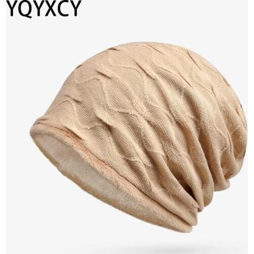 YQYXCY Winter Beanie Hats Men Women Unisex Knitted Cap Casual Beanies Solid Color Hip-hop Slouch Skullies Bonnet beanie Hat