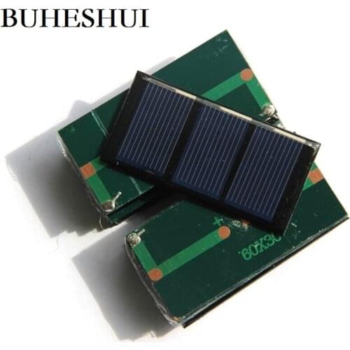 BUHESHUI 0.2W 1.5V Mini Solar Cell Polycrystalline DIY Solar Panel Charger For 1.2V Battery Light Toy Panel Study 30*60MM 10pcs