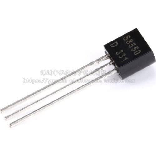 100pcs / 1 lot Original S8550 TO-92 PNP -25V 500mA straight plug transistor copper feet