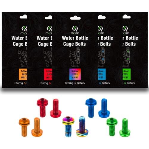 Chooee M5x13 Steel Bolts,Bicycle Water Bottle Cage Fixing Bolts Air Pump Holder Bracket Fixed Screw