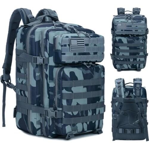 45L Outdoor Hiking Travel Bag Military Tactical Backpack Men Women Trekking Hunting Camping Climbing Camouflage Bags Rucksack