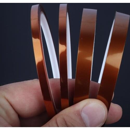5pcs 5mm+10mm High Temperature Polyimide Adhesive Kapton Tape Heat Resistant Insulating SMT BGA PCB Finger Masking