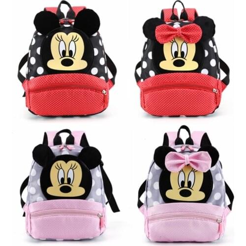 Disney Mickey mouse Childrens School Bag Minnie Cute Plush Bag Kindergarten Boy Girl Baby Backpack Cartoon Backpack Kids Gifts