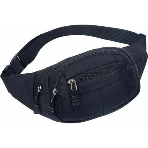 Men Women Travel Bum Bag Fanny Pack Waist Bag Zipped Outdoor Sports Bag Pouch