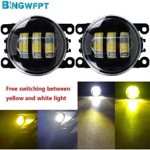 2PCS Headlights H11 LED 12V Fog Lamp Assembly DRL Fog Light For Mitsubishi Subaru Citroen Ford Renault Suzuki Peugeot Nissan