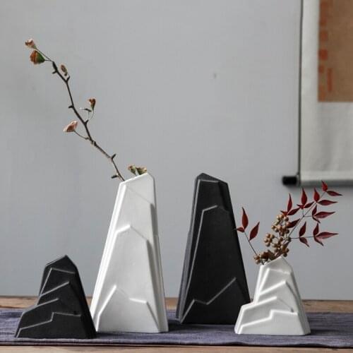 Ceramic Vases Nordic Decoration Home Mountain Vases For Flowers Living Room Decoration Salon ваза цветы для декора Terrarium