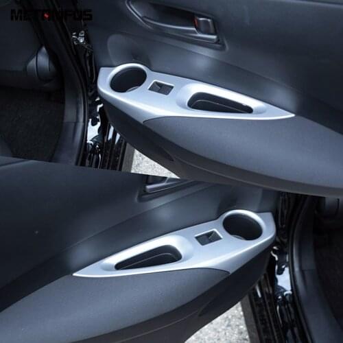 For Toyota Corolla 2019 2020 Hatchback Window Lift Switch Cover Trim Inside Armrest Frame Matte Inner Accessories Car Styling