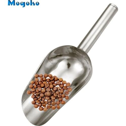 Mogoko Stainless Steel Pet Food Shovel Dogs Cats Food Feeding Scoop Thickening Puppy Cat Shovel Food Scoops Spoon Feeder Tool