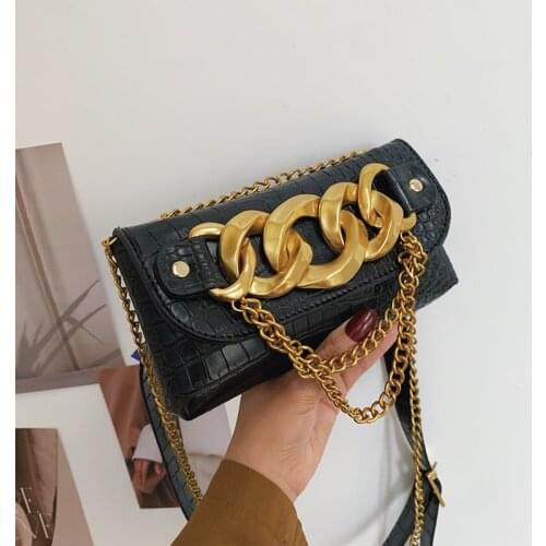 Fashion Thick Chain Waist Packs 2021 New Lady Waist Belt Bags Casual Mini Crossbody Bag For Women Fanny Pack Phone Purses Female