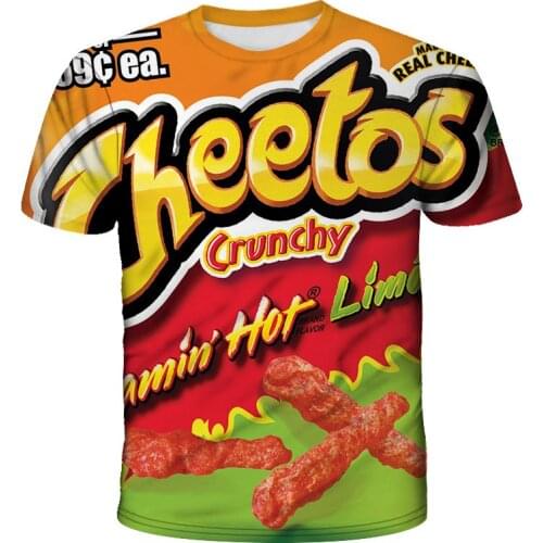 2021 new T Shirts Men Women 3D Print delicious food Sportswear Popular Hipster Streetwear Hip Hop Tops men clothing fashion