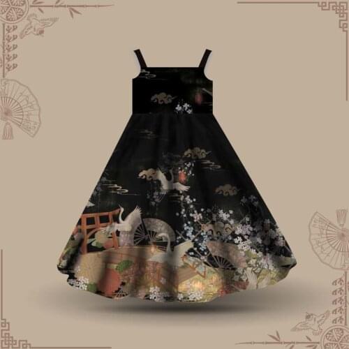 Dresses for Women Crane Summer Strap Dress for Women Vestido De Mujer Femme Robe